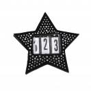 Porte num&eacute;ros Jipp noir - QHP - &Eacute;toiles avec strass