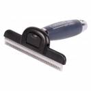 Peigne de mue XL cheval lame inox poign&eacute;e gel