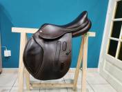 Selle GBS taille 17, couleur choco, semi creuse mixte/obstacle