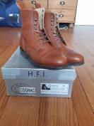 Boots en cuir marron taille 38