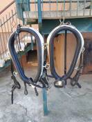 Finimenti carrozza completi in cuoio nero &ndash; misura COB 