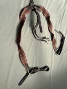 Collier de chasse &eacute;quitation  Cuir marron &eacute;lastique mar