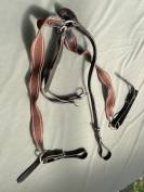 Collier de chasse &eacute;quitation  Cuir marron &eacute;lastique mar