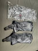 Mini chaps cuir noir d&rsquo;&eacute;quitation mixte femme homme    