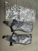 Mini chaps cuir noir d&rsquo;&eacute;quitation mixte femme homme    