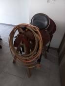 Selle western  + tapis + lasso