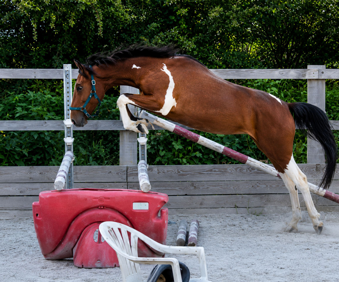 Jument 2 ans Pie baie CSO