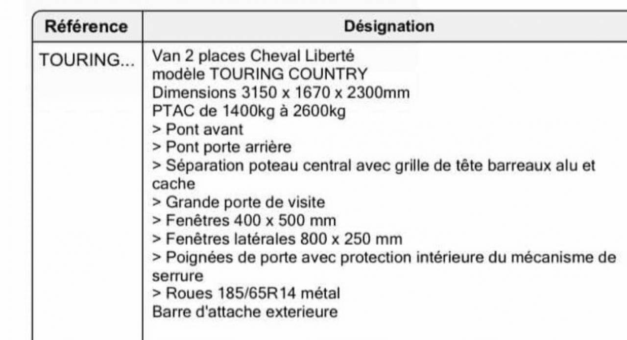 Van Cheval Libert&eacute; 2 place 