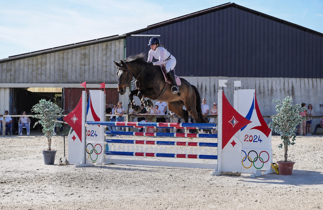 Hongre de 7 ans - moyens Pro 2 min