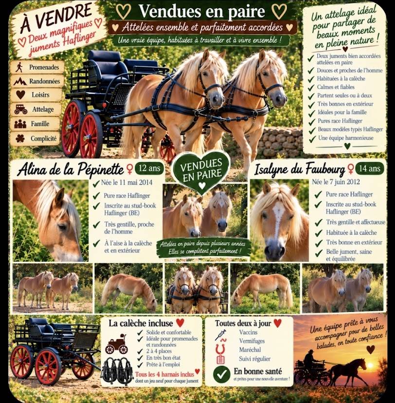 Alina et Isalyne: Une paire parfaite d'Haflinger