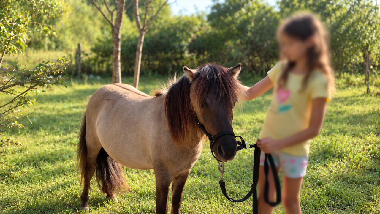 poney shetland manipul&eacute;