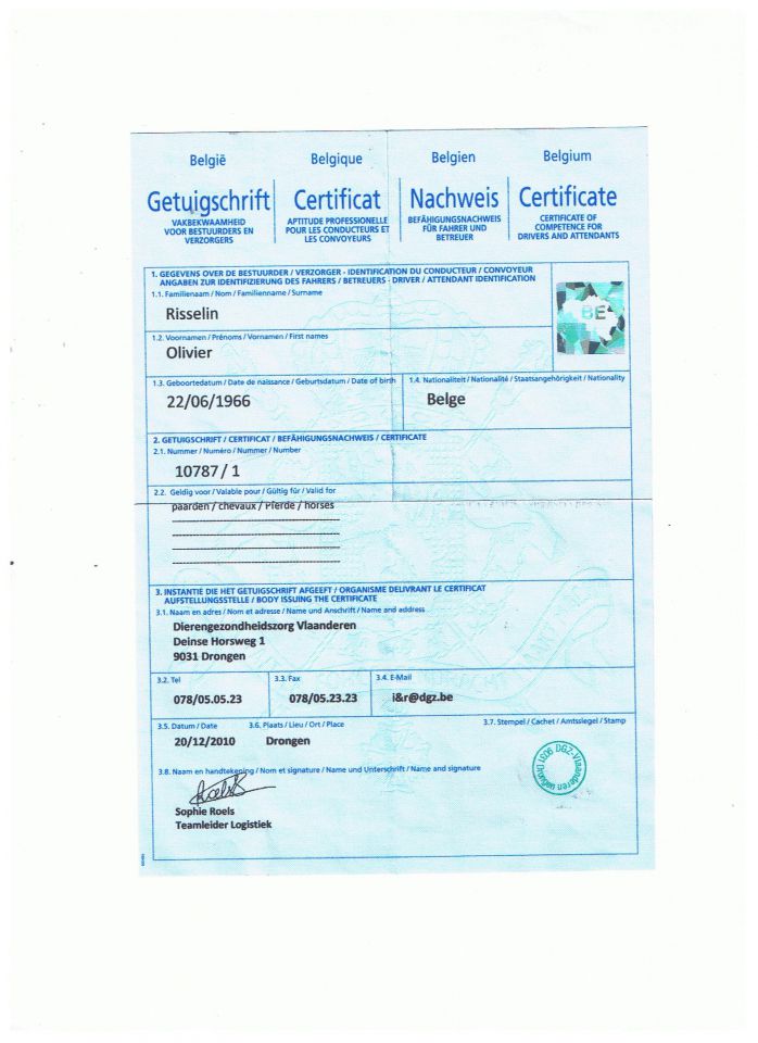 TRANSPORT DE CHEVAUX TOUTES DESTINATIONS