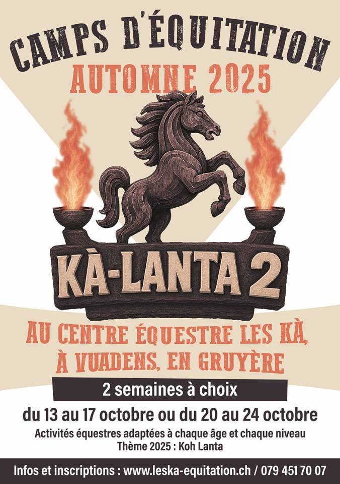 Camps d'équitation Automne 2025