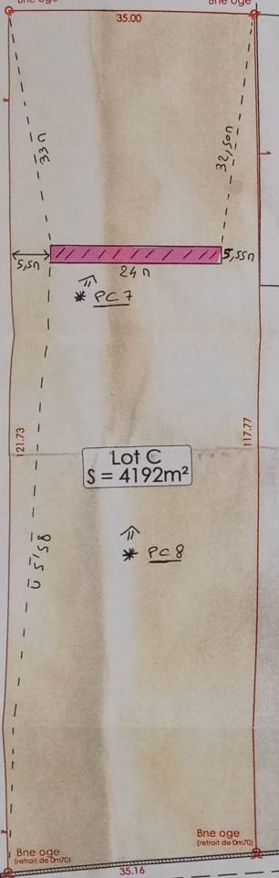 Terrain agricole 4200m2 avec Permis de construire ok