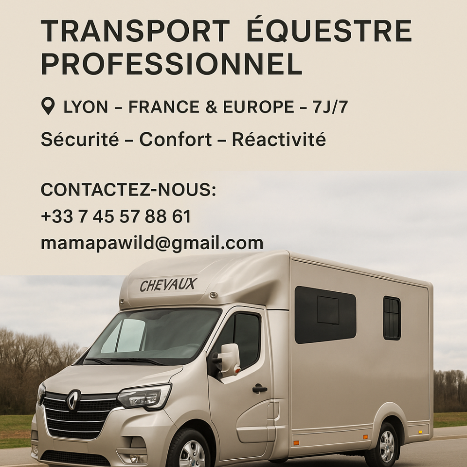 Transport équestre disponible toute l'année