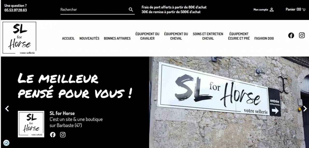 Sellerie en ligne SL for Horse