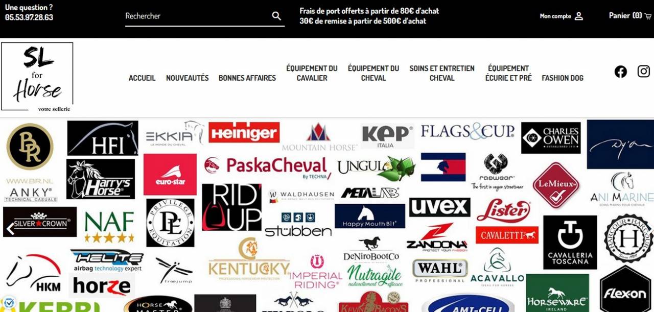 Sellerie en ligne SL for Horse
