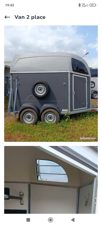 A vendre van duo bockmann servie 1 fois