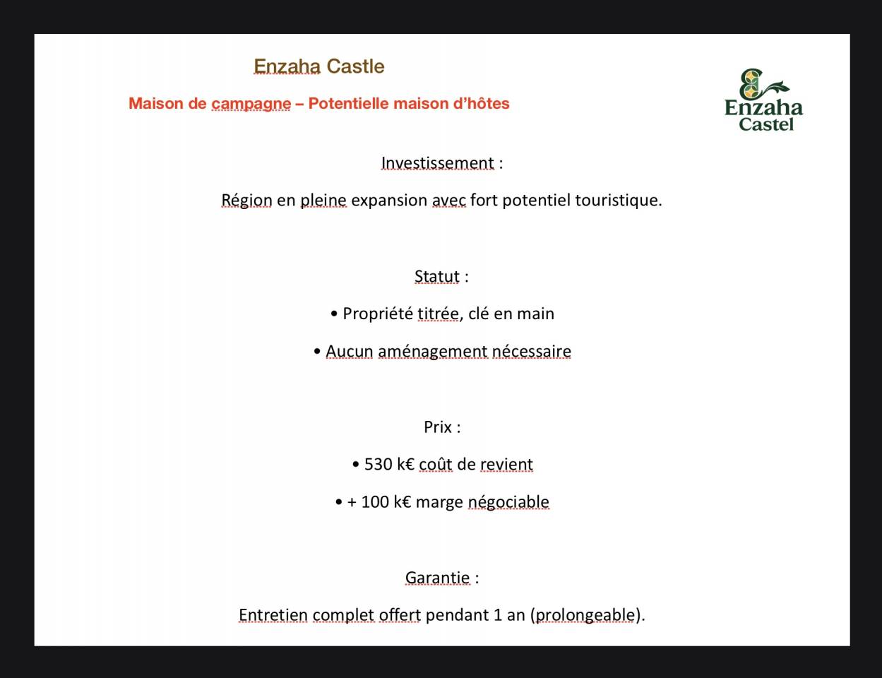 Maison de campagne – Potentielle maison d’hôtes