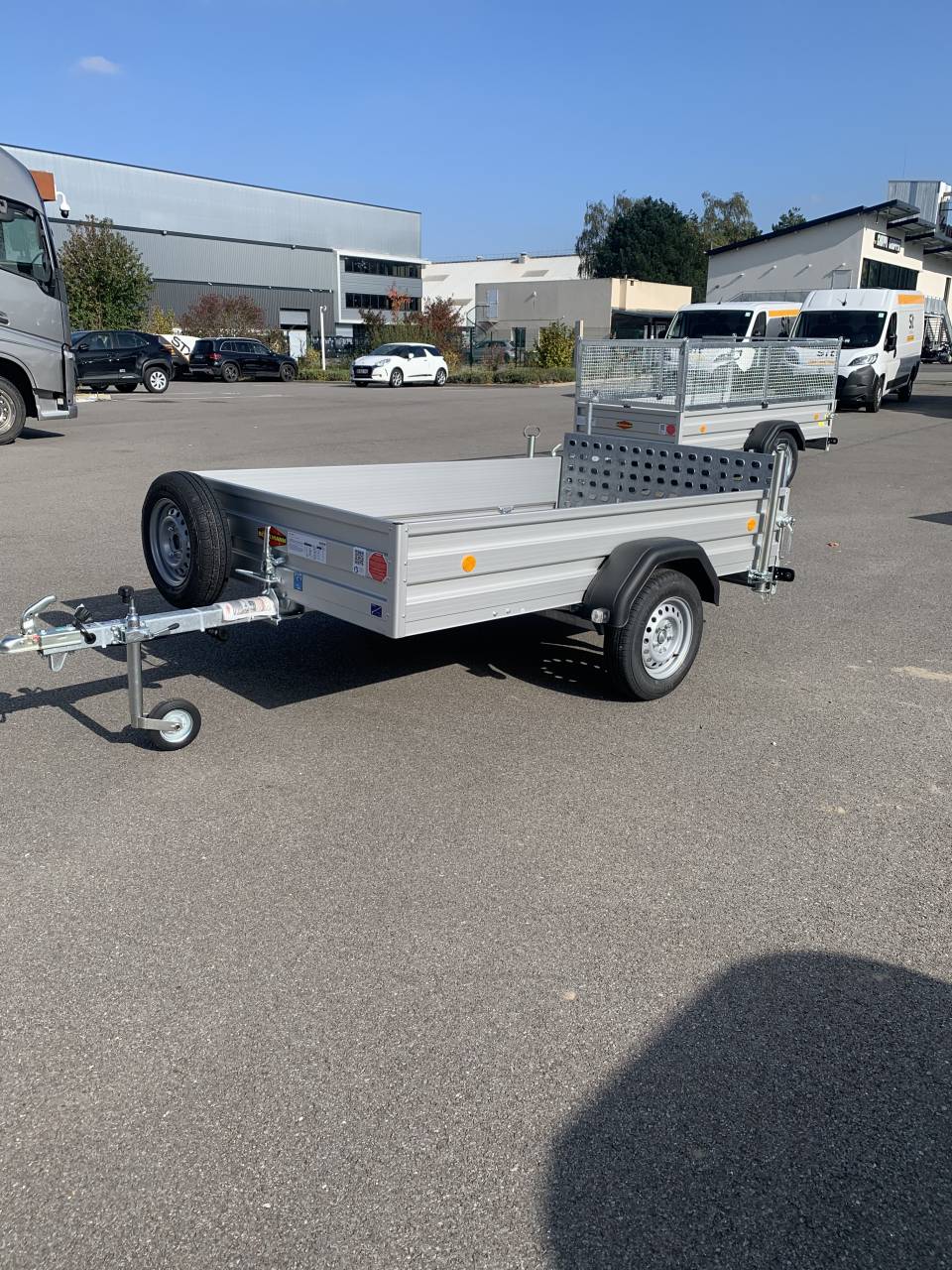 REMORQUE BENNE BASCULANTE/PORTE ENGINS BOCKMANN