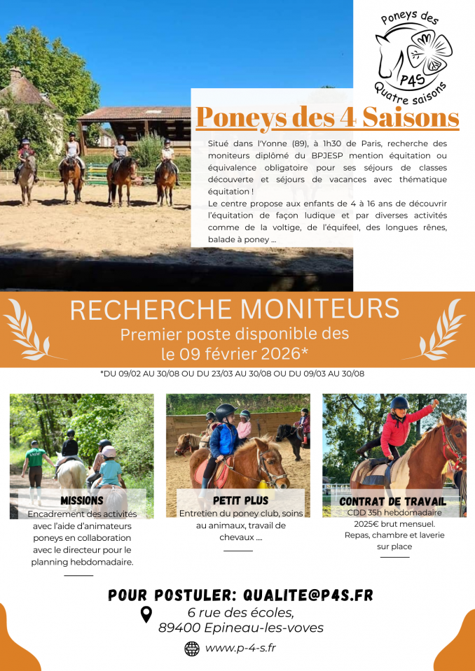 Moniteur / Monitrice d'équitation