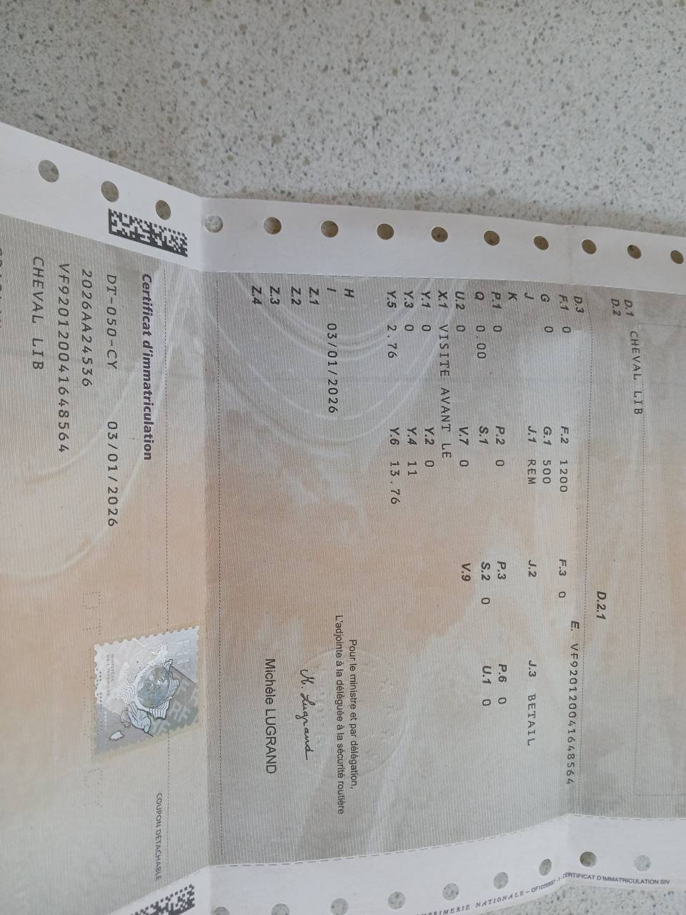 Vente van cheval libert&eacute; 