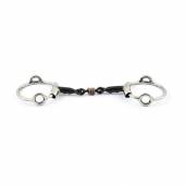 Mors Blue Steel releveur double brisure et incrustation cuivre - Jump'in